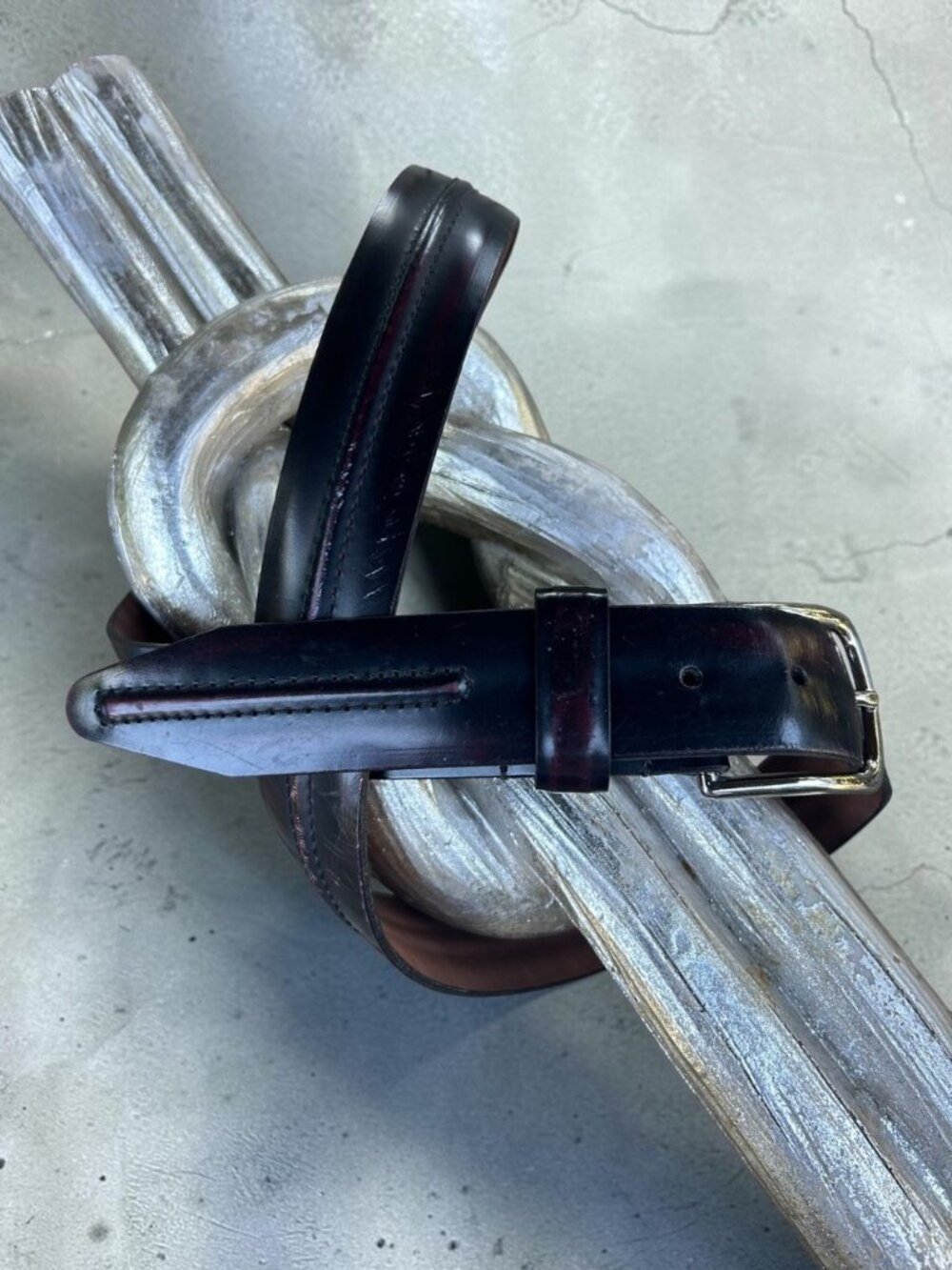Allen Edmonds Men's Oxblood Leather Belt Size 38